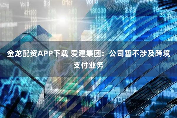 金龙配资APP下载 爱建集团：公司暂不涉及跨境支付业务